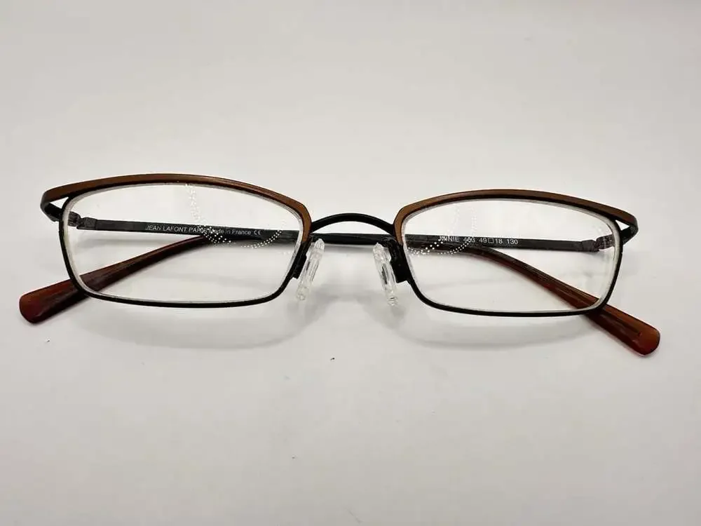 JEAN LAFONT EYEWEAR MINIE 463 49-18-130 BROWN BLACK EYEGLASSES